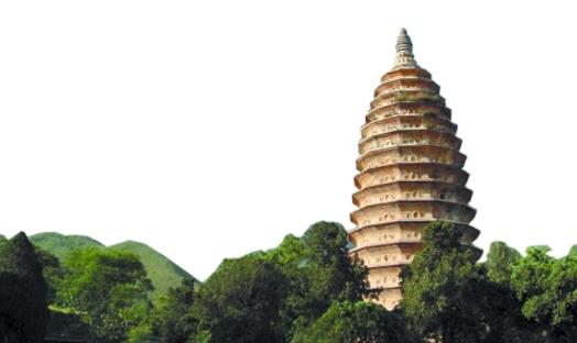 中國(guó)最早的密檐式磚塔 嵩岳寺塔建于公元509年