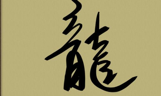 世界上最大的龍字書法作品 孫磊先生書寫長46.7米、寬28.25米的龍