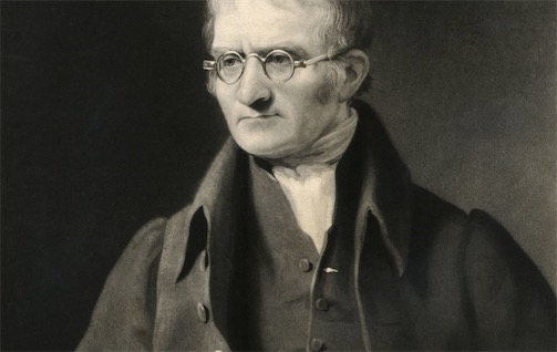 最先提出科學的原子論的人 1803年道爾頓提出原子論