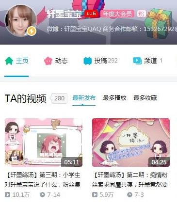 B站十大女裝大佬排名,軒墨寶寶、沙拉AZUSA都很可愛(ài)