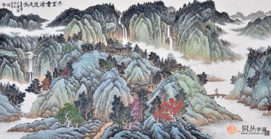 這位當代青綠山水畫家吳大愷筆下作品厲害了,值得收藏