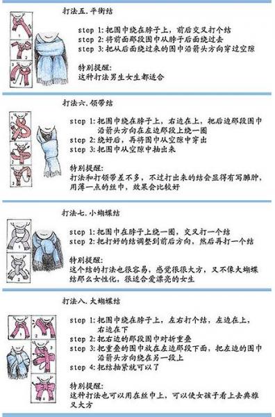 男士(女士)圍巾的系法圖解