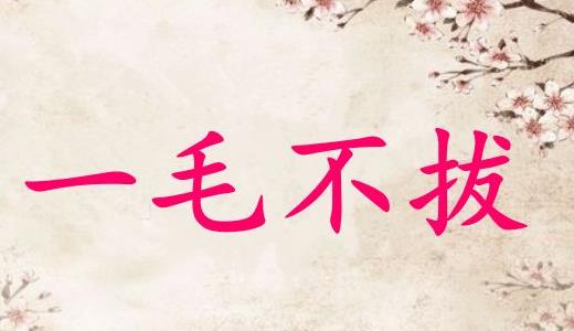一毛不拔的故事、意思及成語解釋