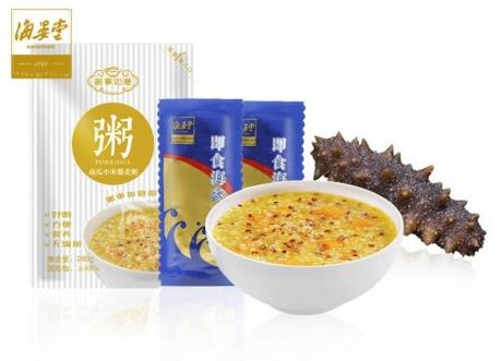 海參配粥吃，您的營養新選擇！