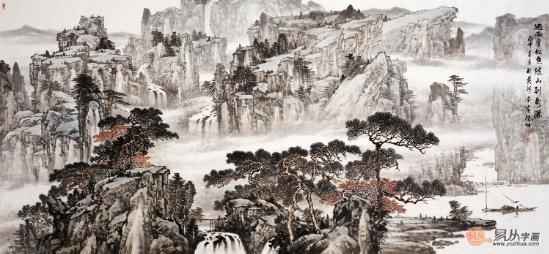 當代畫家林德坤藝術鑒賞：過雨看松色，隨山到水源